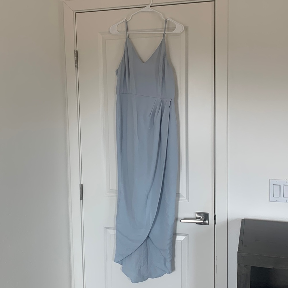 Blue hi-low dress